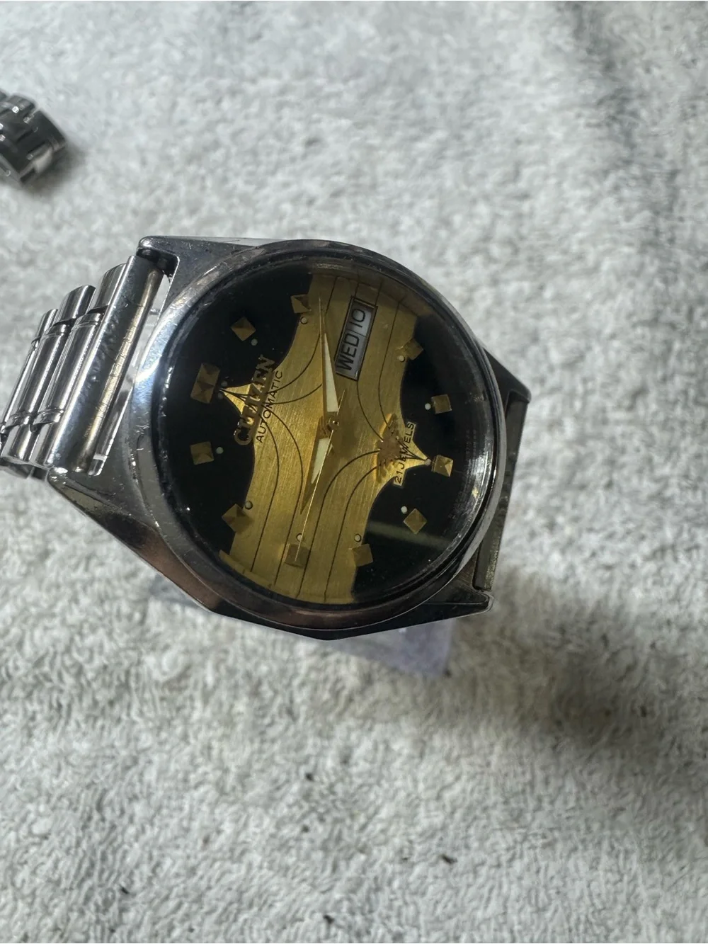Citizen Two-Tone Black and Gold Automatic Wristwatch